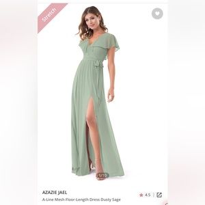 AZAZIE JAEL
A-Line Mesh Floor-Length Dress Dusty Sage
